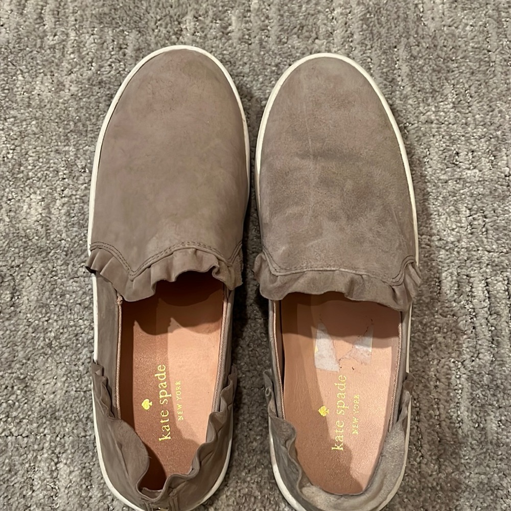 Kate Spade Lilly Sneakers Grey Suede Leather